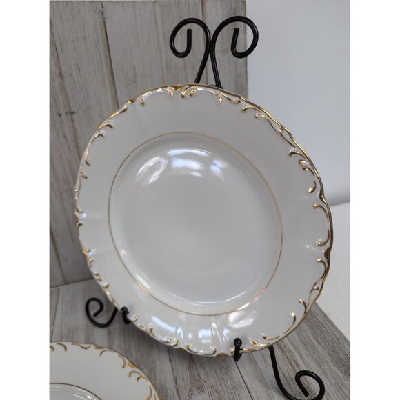 Vintage BOHEMIAN Fine China Set of 3 Salad Plates Czechoslovakia BOH53 - Picture 2 of 11